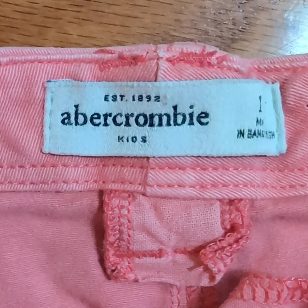 Abercrombie & Fitch Kids Coral Denim Shorts - Picture 2 of 4